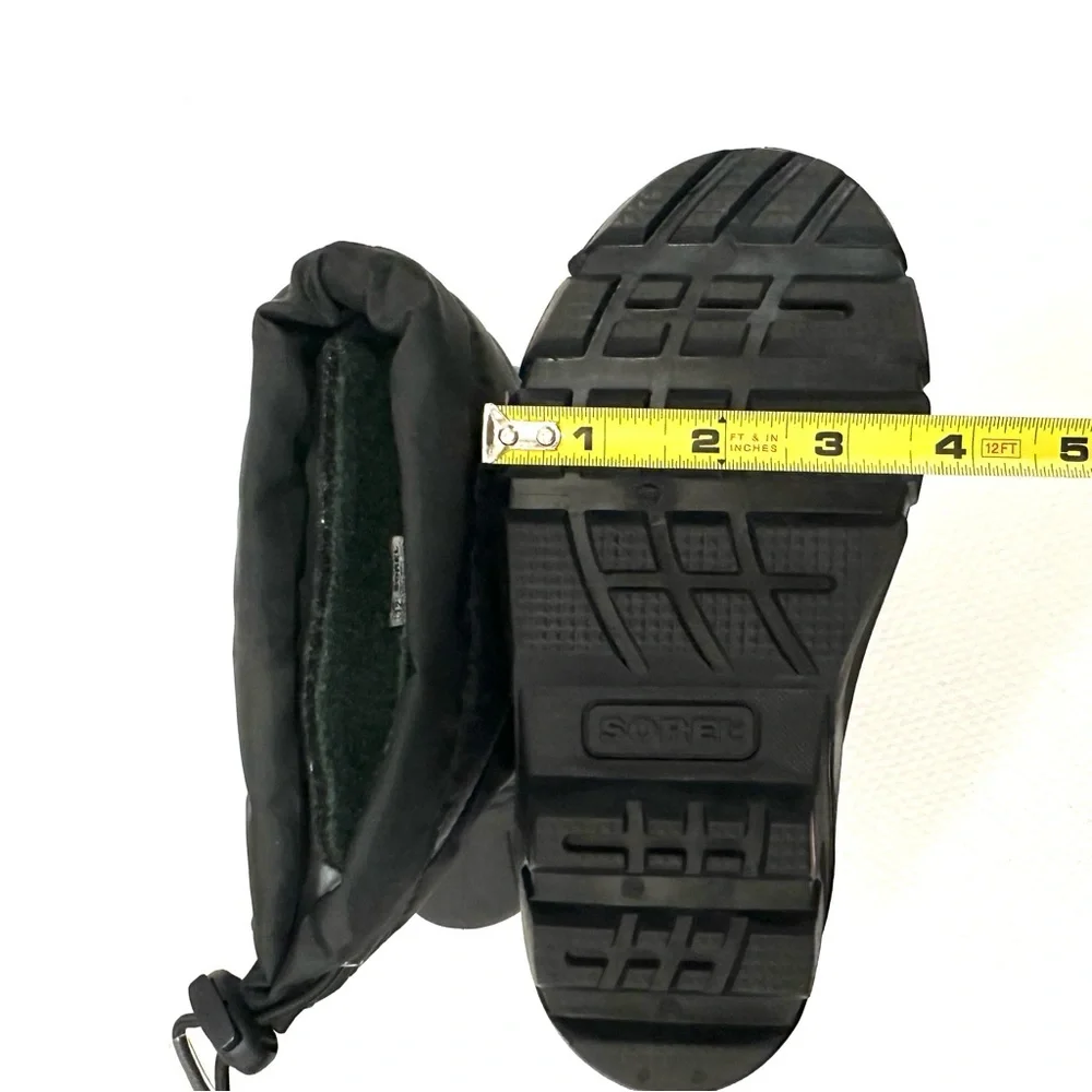 Sorel Toddler 12 Black Insulated Snow Boots Velcro Ankle‎ Straps Toggle Top